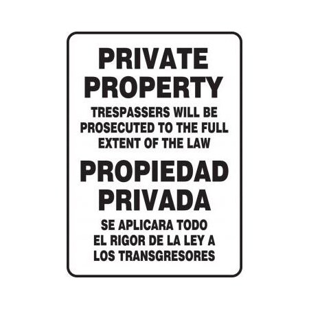 Accuform BILINGUAL Safety Sign PRIVATE SBMATR541VA SBMATR541VA